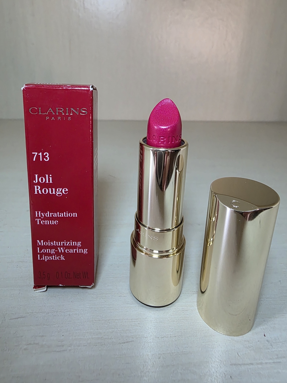 Clarins Joli Rouge Moisturizing Lipstick 713-  Hot Pink